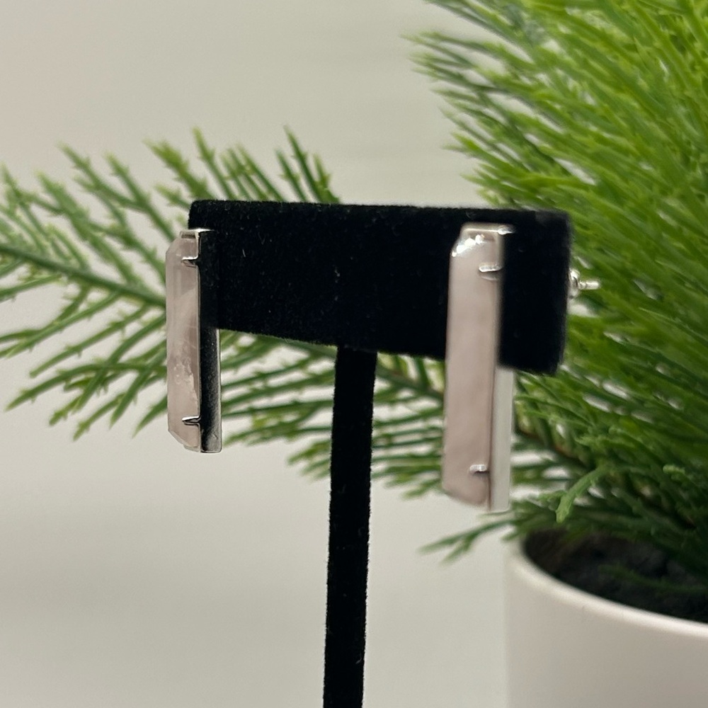 Kendra Scott Silver Lady Rectangular Stud Earring… - image 5